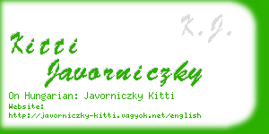 kitti javorniczky business card
